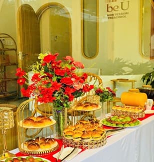 Tiệc tea break tại trường mầm non BeU